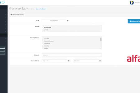 Kros Alfa+ – XML export - 2.x