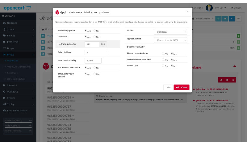 DPD Shipper API - 3.x