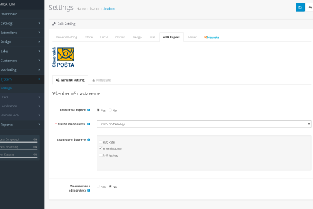 Slovenská pošta – XML export (ePodací hárok)