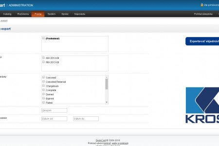Kros Alfa+ – XML export - 1.5x