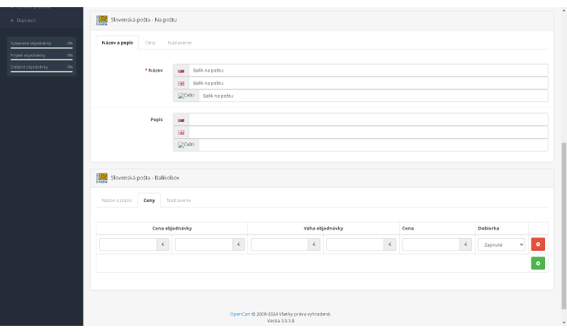 Slovenská pošta Widget – Balíkobox, PoštaPOINT, Balík na poštu 3.x